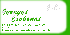 gyongyi csokonai business card